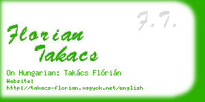 florian takacs business card